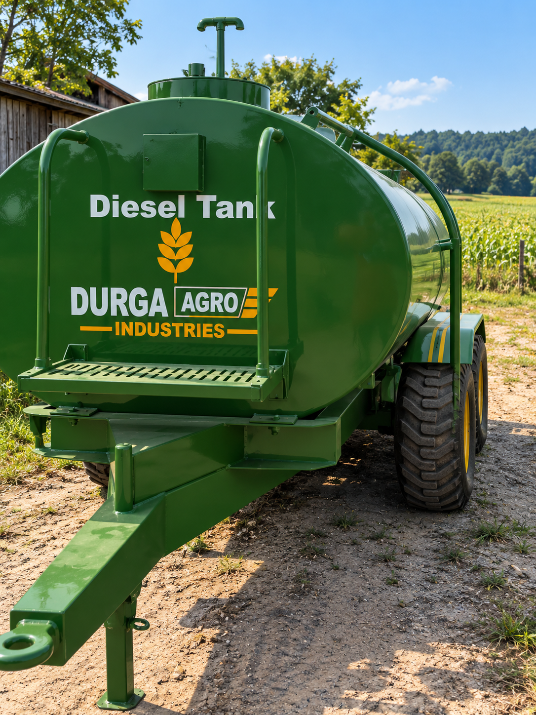 4000 LTR green diesel tanker with fuel pump by DURGA AGRO INDUSTRIES – view 4
