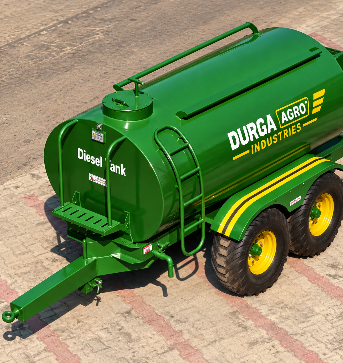 4000 LTR green diesel tanker with fuel pump by DURGA AGRO INDUSTRIES – view 3